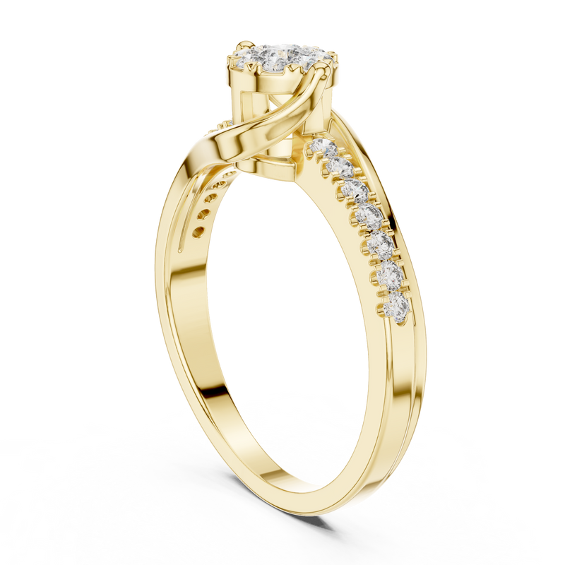 Ladies Ring 19#120040L - Yellow Gold - Image