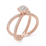 Ladies Ring 19#120041L@7 - Rose Gold - Image