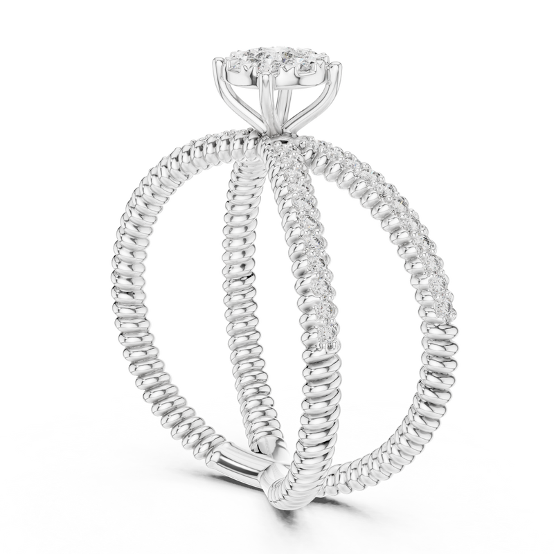Ladies Ring 19#120041L@7 - White Gold - Image
