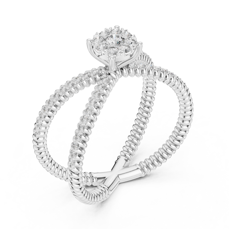 Ladies Ring 19#120041L@7 - White Gold - Image