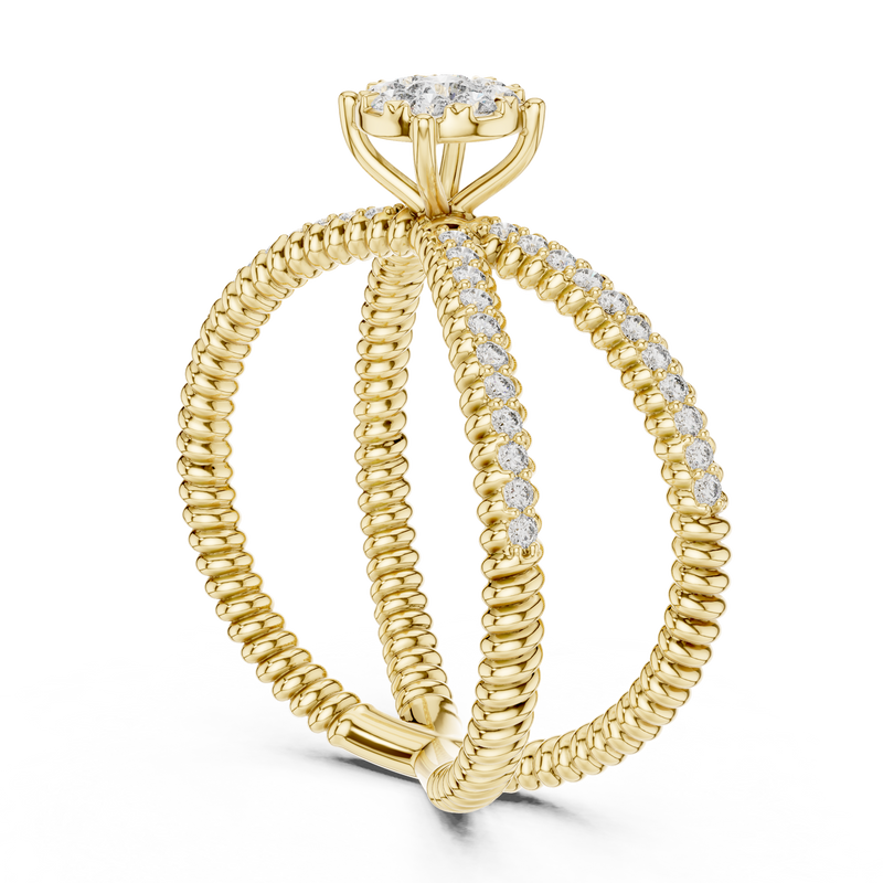 Ladies Ring 19#120041L@7 - Yellow Gold - Image