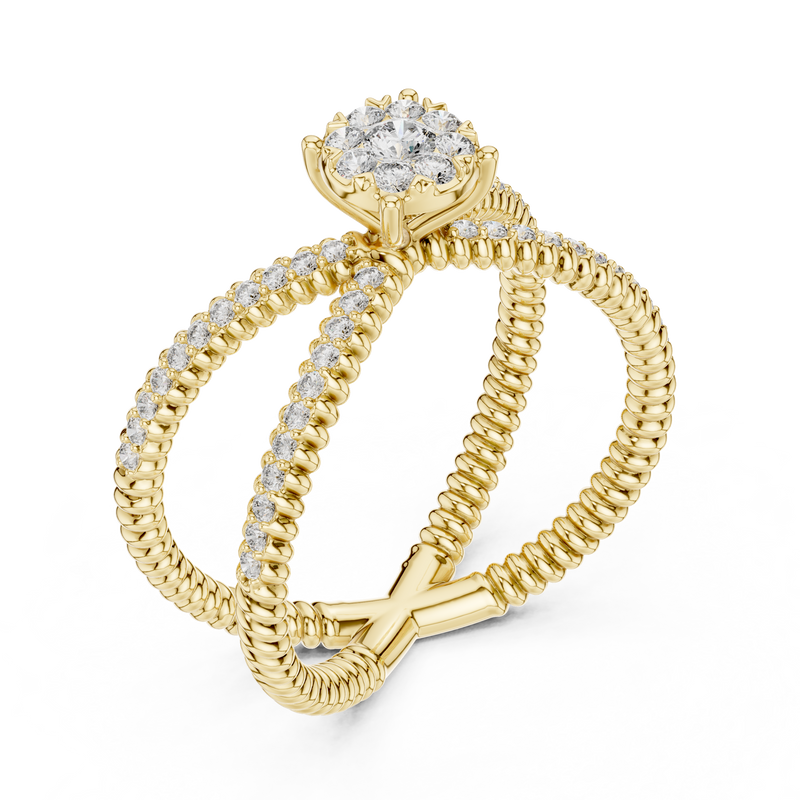 Ladies Ring 19#120041L@7 - Yellow Gold - Image