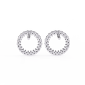 14K White Gold IGI Certified Round Diamond Diamond Earrings, D-E Color, VVS/VS Clarity