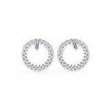 14K White Gold IGI Certified Round Diamond Diamond Earrings, D-E Color, VVS/VS Clarity