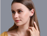 14K White Gold IGI Certified Round Diamond Diamond Earrings, D-E Color, VVS/VS Clarity