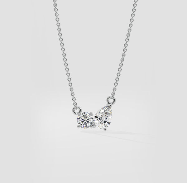 1/4 CARAT TW Natural Diamond Cross Pendant Necklace Available in 14K Two Tone White and Yellow Gold