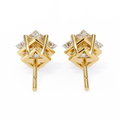 14K White Gold IGI Certified Princess Solitaire Stud Earrings, 4 Prong, D-E Color, VVS/VS Clarity