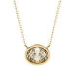 14K White Gold IGI Certified Oval Diamond Solitaire Pendant – D-E Color, VVS–VS Clarity, Rabbit Ear Bail