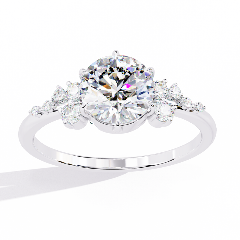 14k IGI certified round ring with E-F color VVS-VS clarity diamonds 192