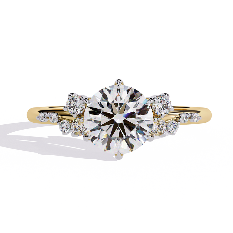 14k IGI certified round ring with E-F color VVS-VS clarity diamonds 192