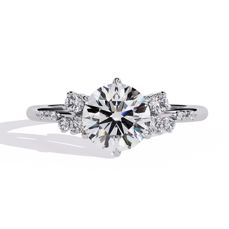 14k IGI certified round ring with E-F color VVS-VS clarity diamonds 192