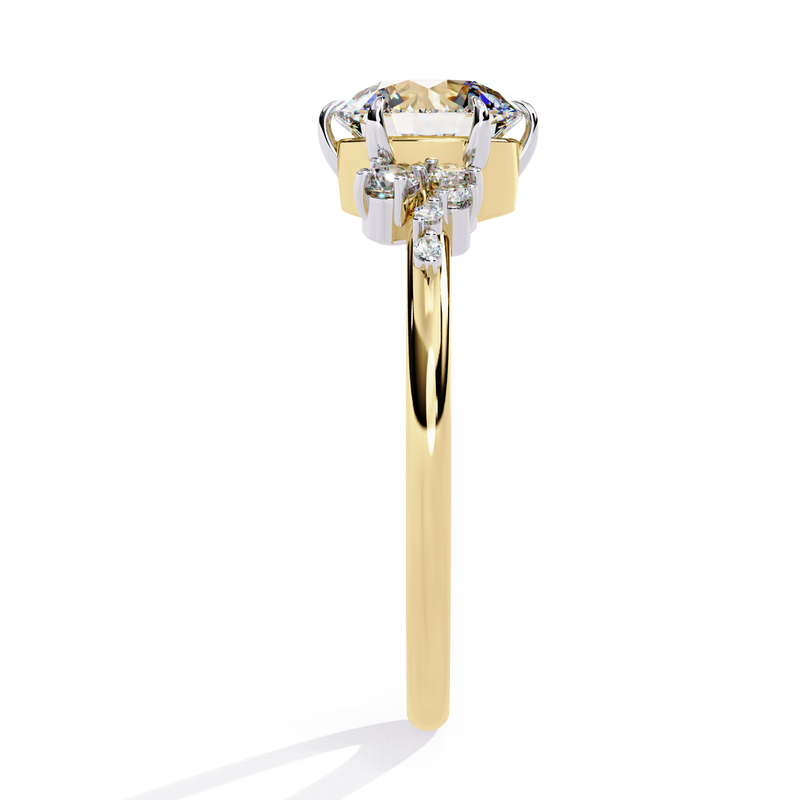 14k IGI certified round ring with E-F color VVS-VS clarity diamonds 192