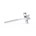14K White Gold IGI Certified Round Diamond Jacket Earrings, D-E Color, VVS/VS Clarity