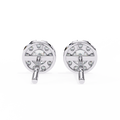 14K White Gold IGI Certified Round Diamond Jacket Earrings, D-E Color, VVS/VS Clarity
