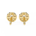 14K White Gold IGI Certified Round Diamond Jacket Earrings, D-E Color, VVS/VS Clarity