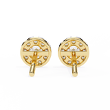 14K White Gold IGI Certified Round Diamond Jacket Earrings, D-E Color, VVS/VS Clarity