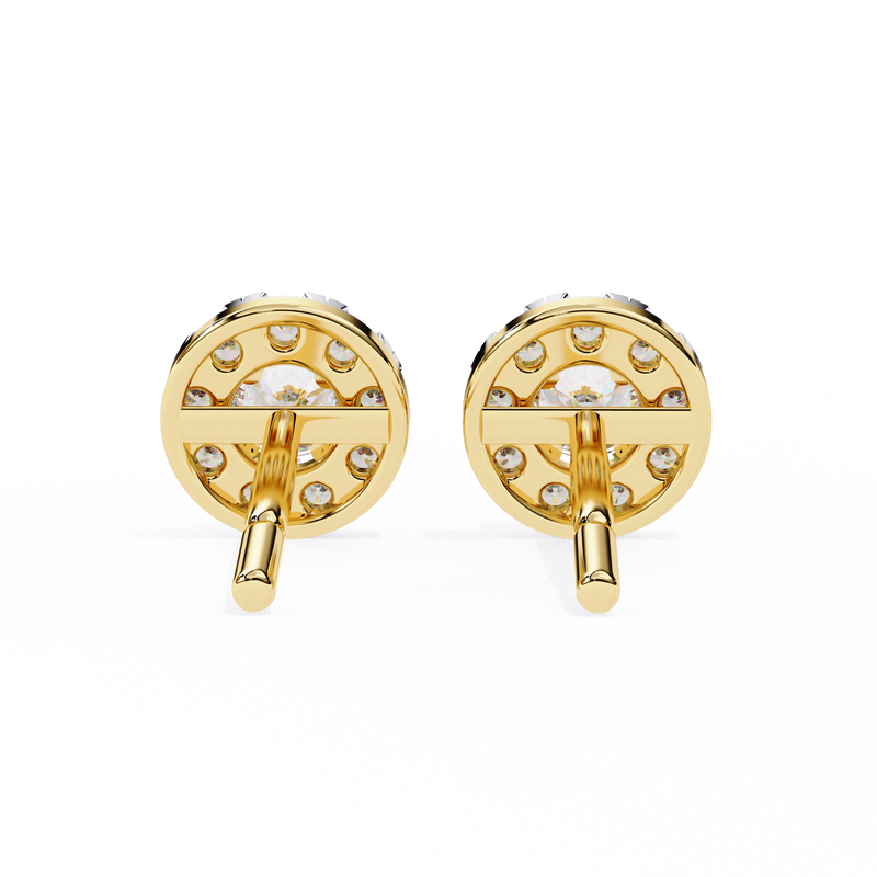 14K White Gold IGI Certified Round Diamond Jacket Earrings, D-E Color, VVS/VS Clarity