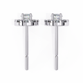 14K White Gold IGI Certified Round Diamond Jacket Earrings, D-E Color, VVS/VS Clarity