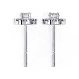 14K White Gold IGI Certified Round Diamond Jacket Earrings, D-E Color, VVS/VS Clarity