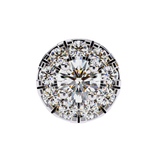 14K White Gold IGI Certified Round Diamond Jacket Earrings, D-E Color, VVS/VS Clarity