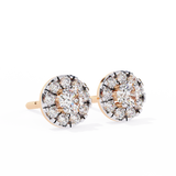 14K White Gold IGI Certified Round Diamond Jacket Earrings, D-E Color, VVS/VS Clarity