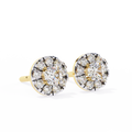 14K White Gold IGI Certified Round Diamond Jacket Earrings, D-E Color, VVS/VS Clarity