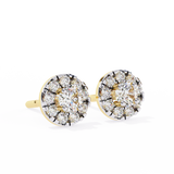 14K White Gold IGI Certified Round Diamond Jacket Earrings, D-E Color, VVS/VS Clarity