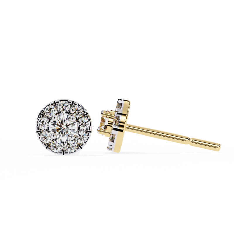 14K White Gold IGI Certified Round Diamond Jacket Earrings, D-E Color, VVS/VS Clarity