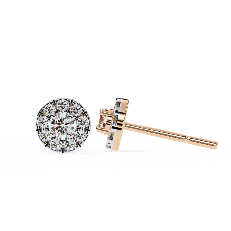 14K White Gold IGI Certified Round Diamond Jacket Earrings, D-E Color, VVS/VS Clarity