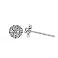 14K White Gold IGI Certified Round Diamond Jacket Earrings, D-E Color, VVS/VS Clarity