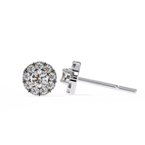 14K White Gold IGI Certified Round Diamond Jacket Earrings, D-E Color, VVS/VS Clarity