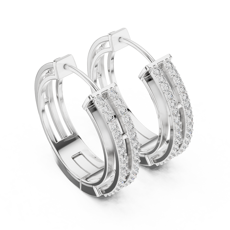 Earring 21@7 - White Gold - Image