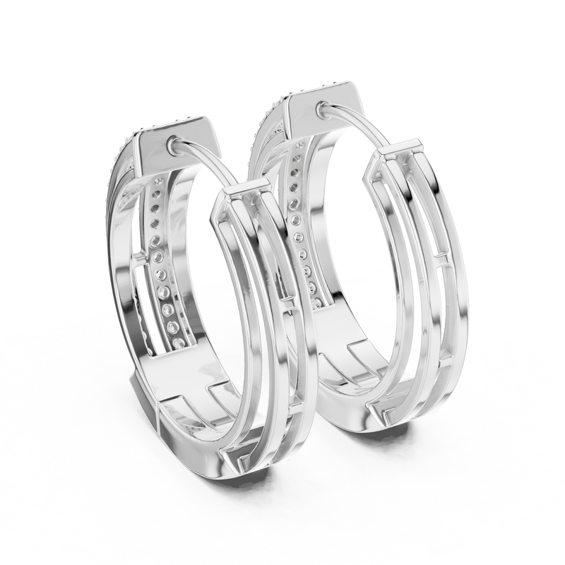 Earring 21@7 - White Gold - Image