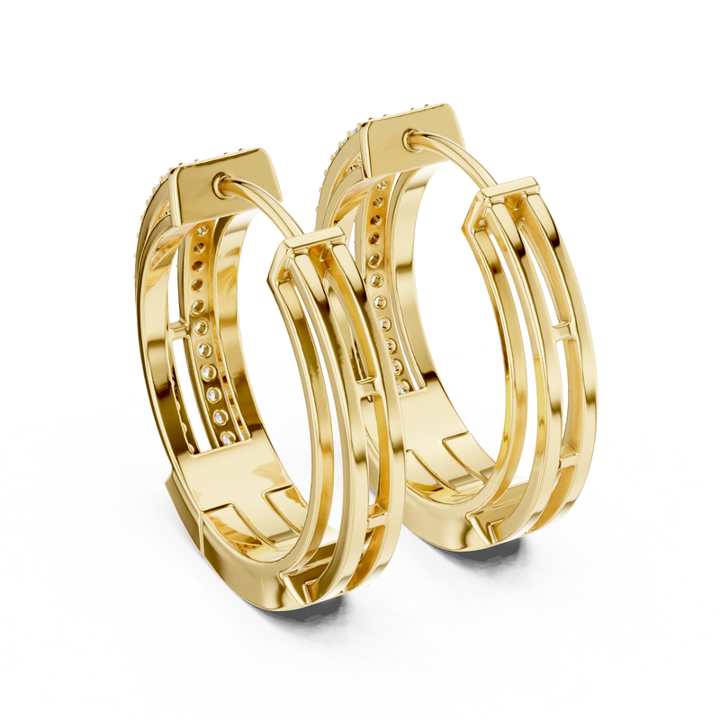 Earring 21@7 - Yellow Gold - Image