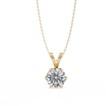14K White Gold IGI Certified Round Diamond Solitaire Pendant – D-E Color, VVS–VS Clarity, Split Bail