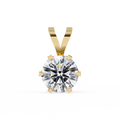 14K White Gold IGI Certified Round Diamond Solitaire Pendant – D-E Color, VVS–VS Clarity, Split Bail