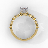 14K Gold Lab Grown Oval Diamond Engagement Ring, E–F Color, VVS–VS Clarity