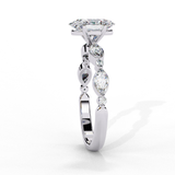 14K Gold Lab Grown Oval Diamond Engagement Ring, E–F Color, VVS–VS Clarity