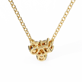 14K Gold Lab Grown 3-Stone Diamond Necklace Pendant, D-E Color, VVS-VS Clarity