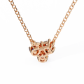14K Gold Lab Grown 3-Stone Diamond Necklace Pendant, D-E Color, VVS-VS Clarity