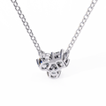 14K Gold Lab Grown 3-Stone Diamond Necklace Pendant, D-E Color, VVS-VS Clarity