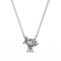 14K White Gold IGI Certified 3-Stone Diamond Pendant (Emerald, Oval & Pear) – D-E Color, VVS–VS Clarity, Rabbit Ear Bail