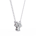 14K Gold Lab Grown 3-Stone Diamond Necklace Pendant, D-E Color, VVS-VS Clarity