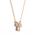 14K Gold Lab Grown 3-Stone Diamond Necklace Pendant, D-E Color, VVS-VS Clarity
