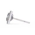 14K White Gold IGI Certified Princess Diamond Halo Earrings, D-E Color, VVS/VS Clarity