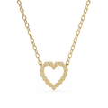 14K Gold Lab Grown Round Diamond Heart Necklace Pendant, D-E Color, VVS-VS Clarity