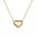 14K Gold Lab Grown Round Diamond Heart Necklace Pendant, D-E Color, VVS-VS Clarity