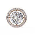 14K White Gold IGI Certified Round Diamond Halo Earrings, D-E Color, VVS/VS Clarity