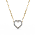 14K White Gold IGI Certified Round Heart Diamond Pendant – D-E Color, VVS–VS Clarity, Rabbit Ear Bail