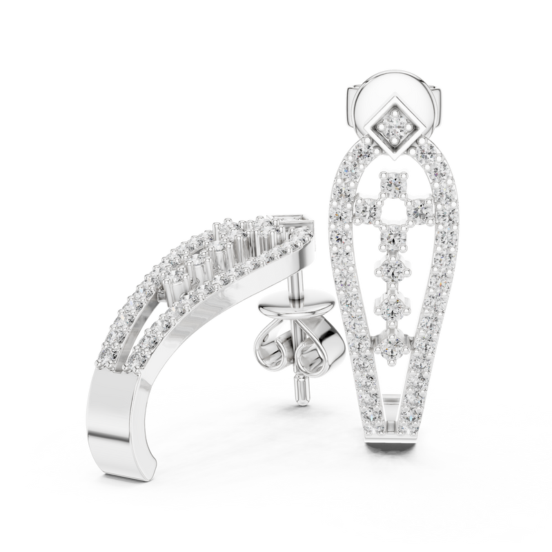 Earring 27@7 - White Gold - Image